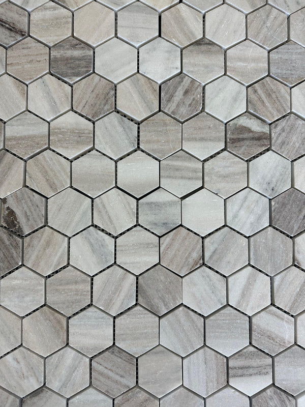 2x2 hexagon Honed Palisandro Mabrle Tile  For Kitchen Backsplash or Bathroom Wall and Flooring - tilestate