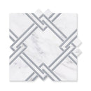 Asian Statuary Square With Gray Strap Polished For Kitchen Backsplash and Bathroom Wall or Bathroom Floor - tilestate