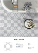 Asian Statuary Square With Gray Strap Polished For Kitchen Backsplash and Bathroom Wall or Bathroom Floor - tilestate