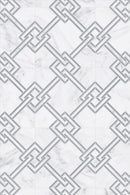 Asian Statuary Square With Gray Strap Polished For Kitchen Backsplash and Bathroom Wall or Bathroom Floor - tilestate