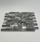 Bardiglio Grey Marble 1x3 Stacked Brick Mosaic Tile - tilestate