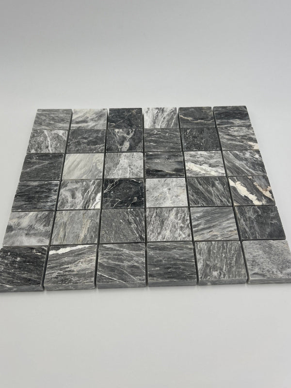 Bardiglio Grey Marble 2x2 Mosaic Tile - tilestate