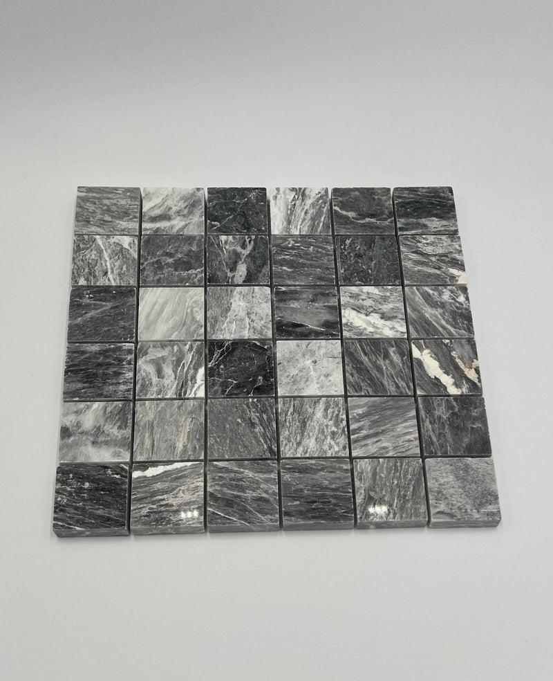 Bardiglio Grey Marble 2x2 Mosaic Tile - tilestate
