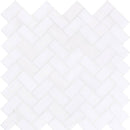 Bianco Lago Marble 1x2 Herringbone Polished Mosaic Tile - tilestate