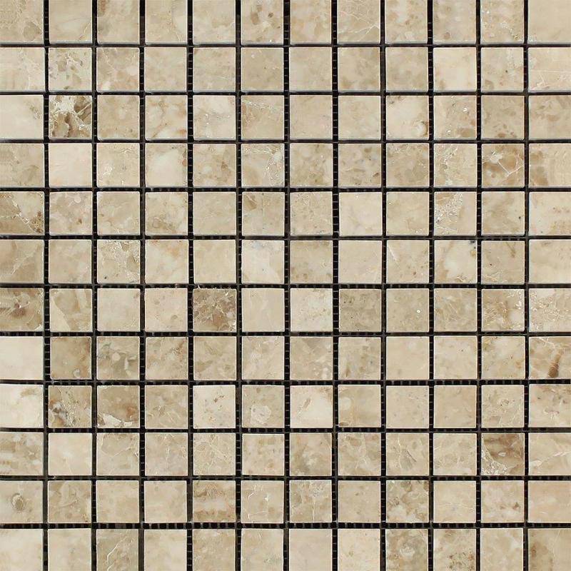 Cappuccino Marble 1x1 Polished Mosaic Tile - tilestate