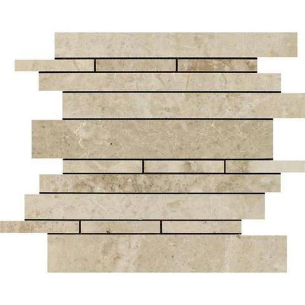 Cappuccino Marble Random Insert Polished Mosaic Tile - tilestate