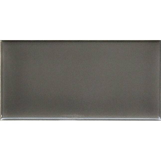 Charcoal Grey 3x6 Glazed Ceramic Wall Tile - tilestate