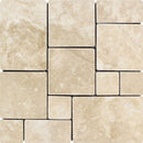 Durango Tumbled Travertine Mini Pattern Mosaic Tile (Non-Interlocking) - tilestate