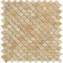 Honey Onyx Fish Design (Fan Shape) Polished Mosaic Tile - tilestate