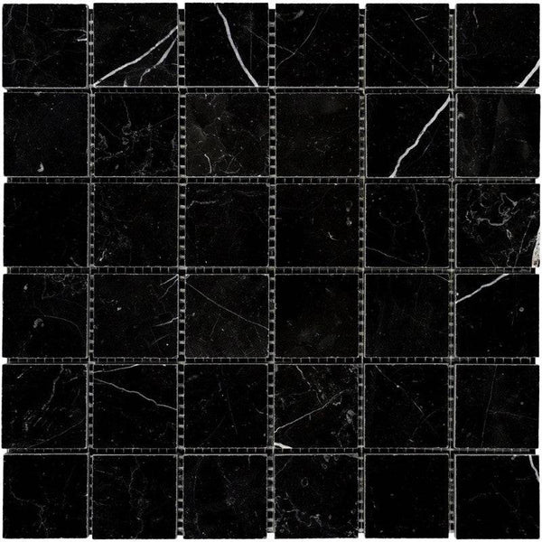 Nero Marquina Marble 2x2 Polished Mosaic Tile - tilestate