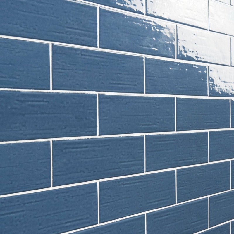 Sky Blue 4x12 Glazed Ceramic Wall Tile - tilestate