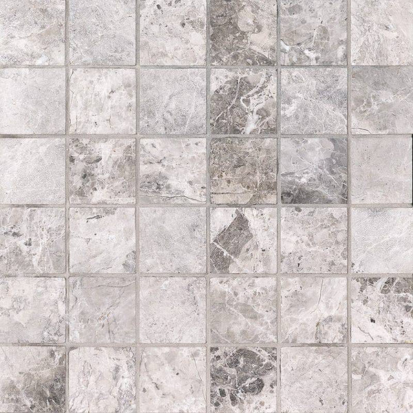 Tundra Gray Marble 2x2 Honed Mosaic Tile - tilestate