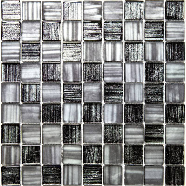 NETHERLANDS MONDRIAN ASH glass Mosaic Tile - tilestate