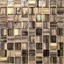 NETHERLANDS MONDRIAN CHARCOAL glass Mosaic Tile - tilestate
