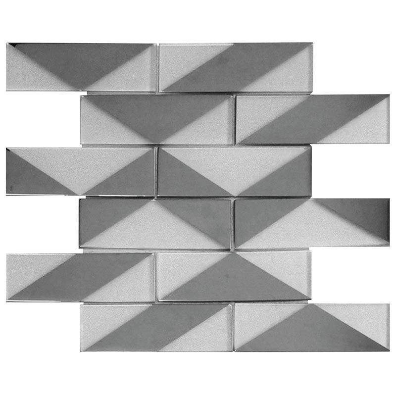 MONACO MONEGHETTI BLANC glass Mosaic Tile - tilestate