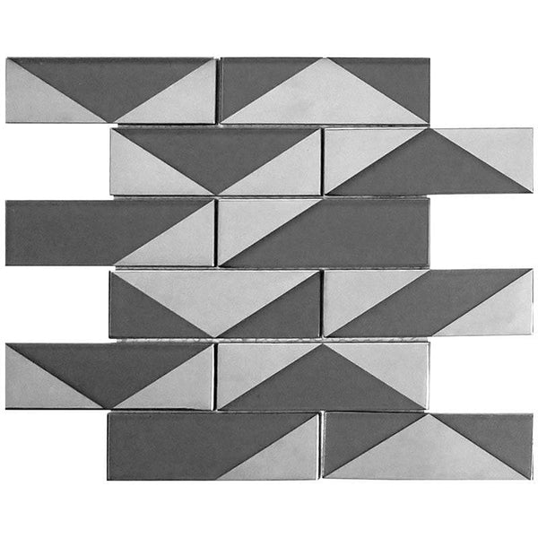 MONACO MONEGHETTI GRIS glass Mosaic Tile - tilestate