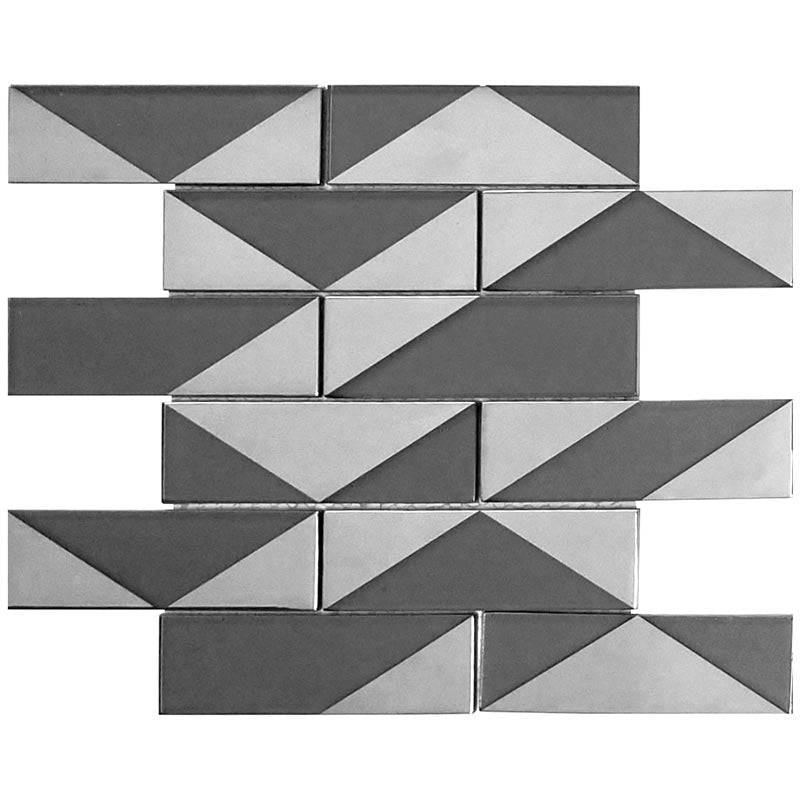 MONACO MONEGHETTI GRIS glass Mosaic Tile - tilestate