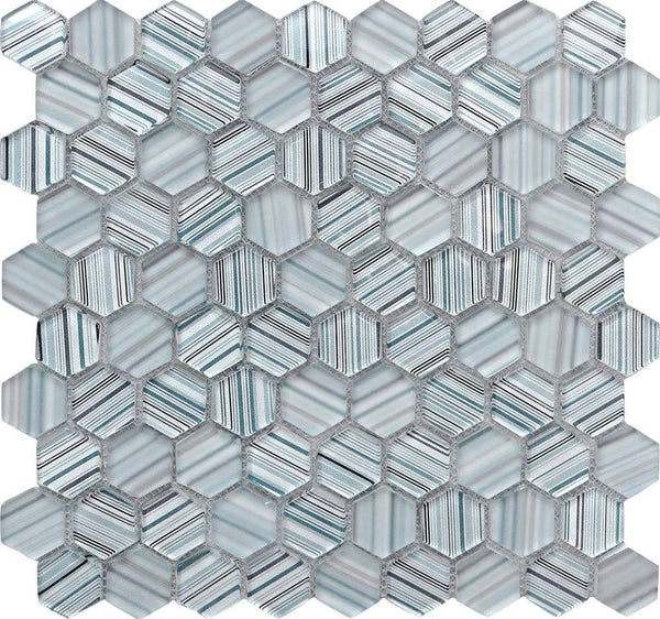 ICELAND ALDA HEx Glass Mosaic Tile - tilestate
