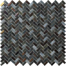 GLAMOUR ESPIGA DARK Glass Mosaic Tile - tilestate