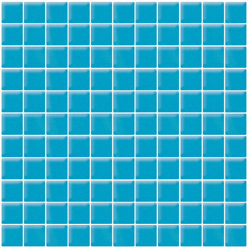 COLOR PALETTE TURQUOISE CLOUD GLOSS 11.8x11.8 glass Mosaic Tile - tilestate