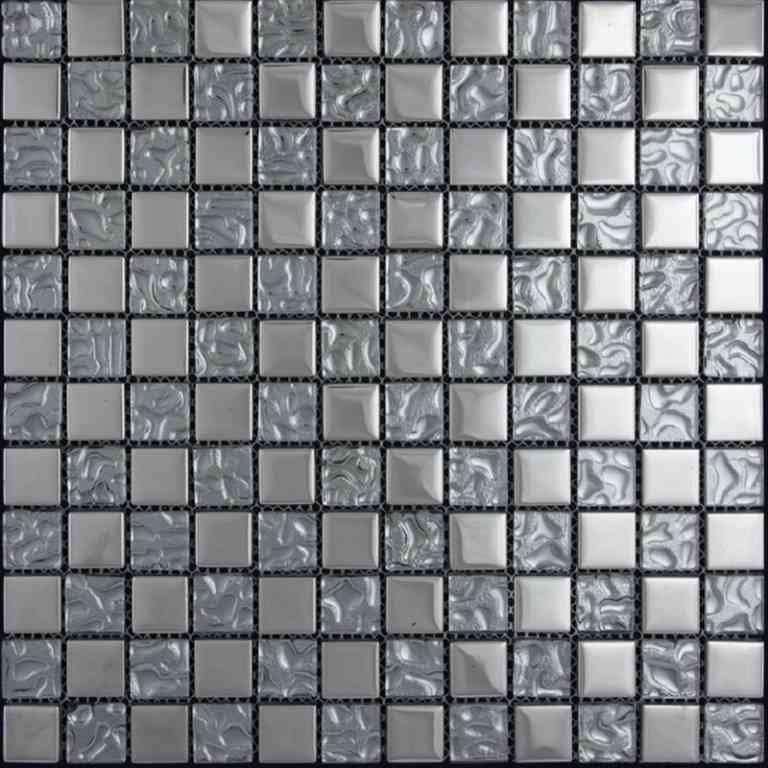 CRYSTAL SPRINGS REFLECTIONS NICKEL glass Mosaic Tile - tilestate