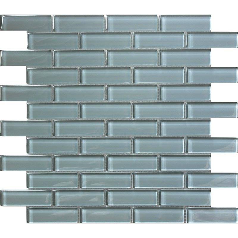 COLOR PALETTE PALE 1x3 BRICK GLOSS glass Mosaic Tile - tilestate