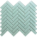 COLOR PALETTE ICE 1x3 HERRINGBONE GLOSS glass Mosaic Tile - tilestate