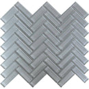 COLOR PALETTE GRAY CLOUD 1x3 HERRINGBONE GLOSS glass Mosaic Tile - tilestate