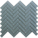 COLOR PALETTE PALE 1x3 HERRINGBONE GLOSS glass Mosaic Tile - tilestate
