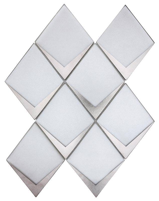 SAINT TROPEZ Saint Tropez White Glass Mosaic Tile - tilestate