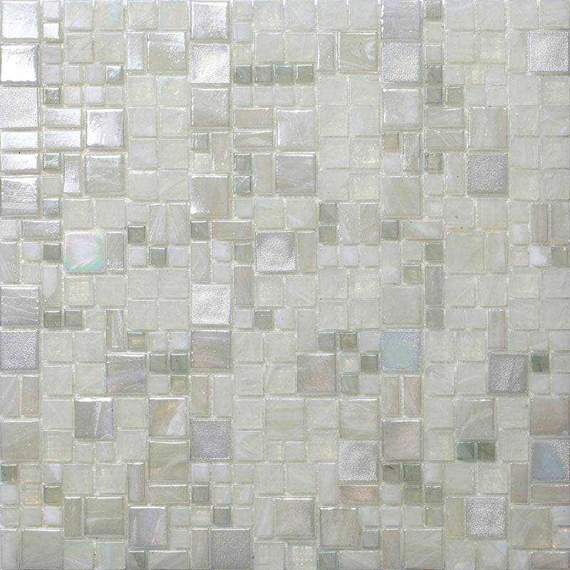 GLAMOUR TAYLOR PEARL Glass Mosaic Tile - tilestate