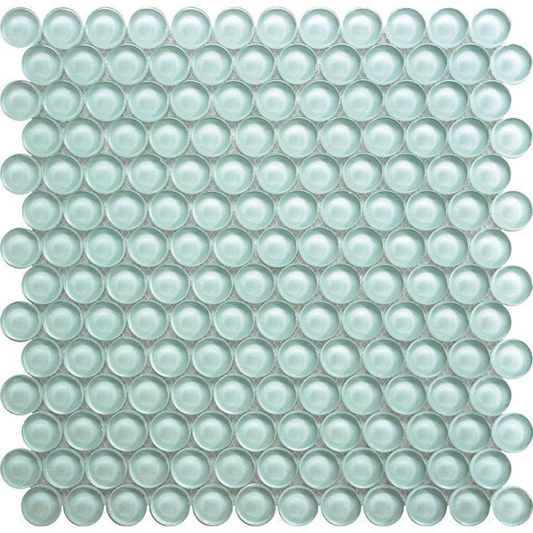 COLOR PALETTE ICE PENNY GLOSS glass Mosaic Tile - tilestate