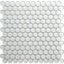 COLOR PALETTE MIRAGE WHITE PENNY GLOSS glass Mosaic Tile - tilestate