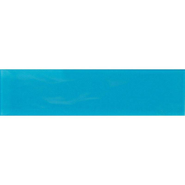 COLOR PALETTE TURQUOISE 4x16 GLOSS glass Mosaic Tile - tilestate