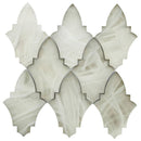 CLOUD 9 SILVER WHITE STRATUS glass Mosaic Tile - tilestate