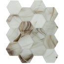 CLOUD 9 AMBER HEX glass Mosaic Tile - tilestate