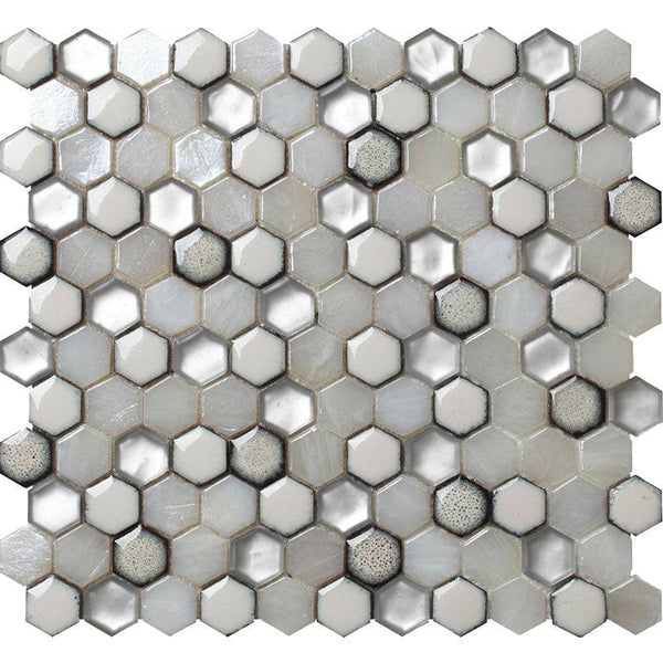 GLAMOUR CORDOBA PEARL Glass/Ceramic Mosaic Tile - tilestate
