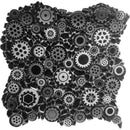 NETHERLANDS MICHELANGELO BLACK glass, resin Mosaic Tile - tilestate