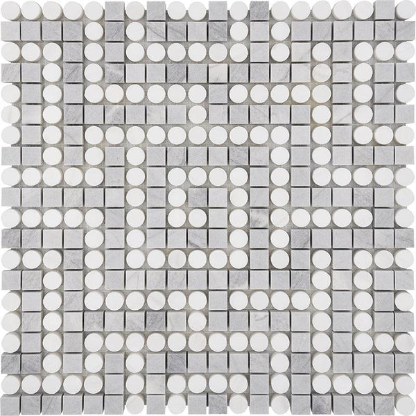 MICRONESIA KOSRAE Lais Gray, Dolomite Mosaic Tile - tilestate