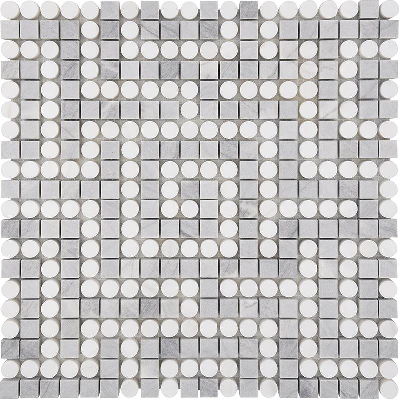 MICRONESIA KOSRAE Lais Gray, Dolomite Mosaic Tile - tilestate