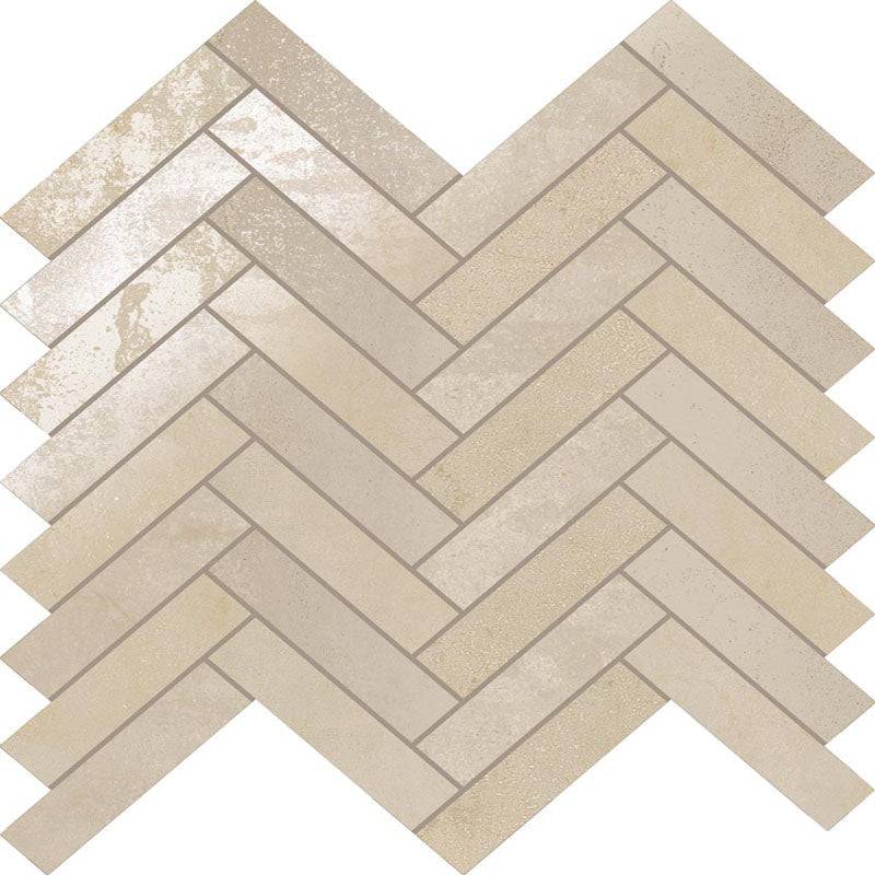 STELLAR  SAND HERRINGBONE Porcelain Mosaic Tile - tilestate