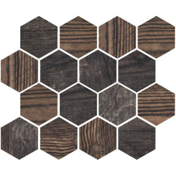 OREGON  FUME HEx Porcelain Mosaic Tile - tilestate