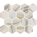NANTUCKET TUCKERNUCK HEx Recycled glass Mosaic Tile - tilestate