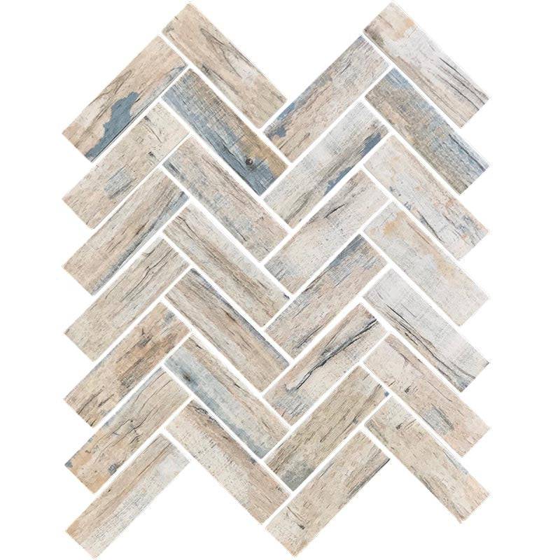 NANTUCKET SURFSIDE HERRINGBONE Recycled glass Mosaic Tile - tilestate