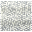 VERRE CERCLE GRIS Recycled glass Mosaic Tile - tilestate