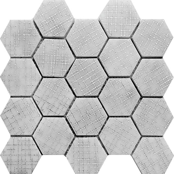 Hex 4 Stone Mosaic Tile - tilestate