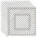 MICRONESIA YAP Thassos, Royal White, Shell Mosaic Tile - tilestate