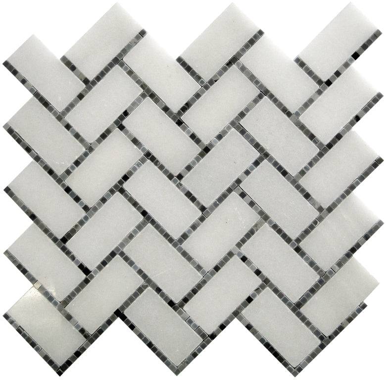 Dc Metro Georgetown Gray Thassos White/ Bardiglio Nuvolato Mosaic Tile - tilestate
