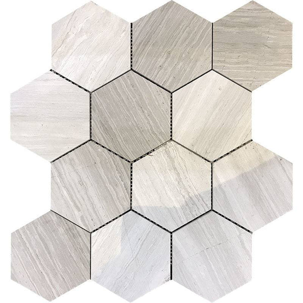 Savannah Oakdale Wooden Gray Mosaic Tile - tilestate