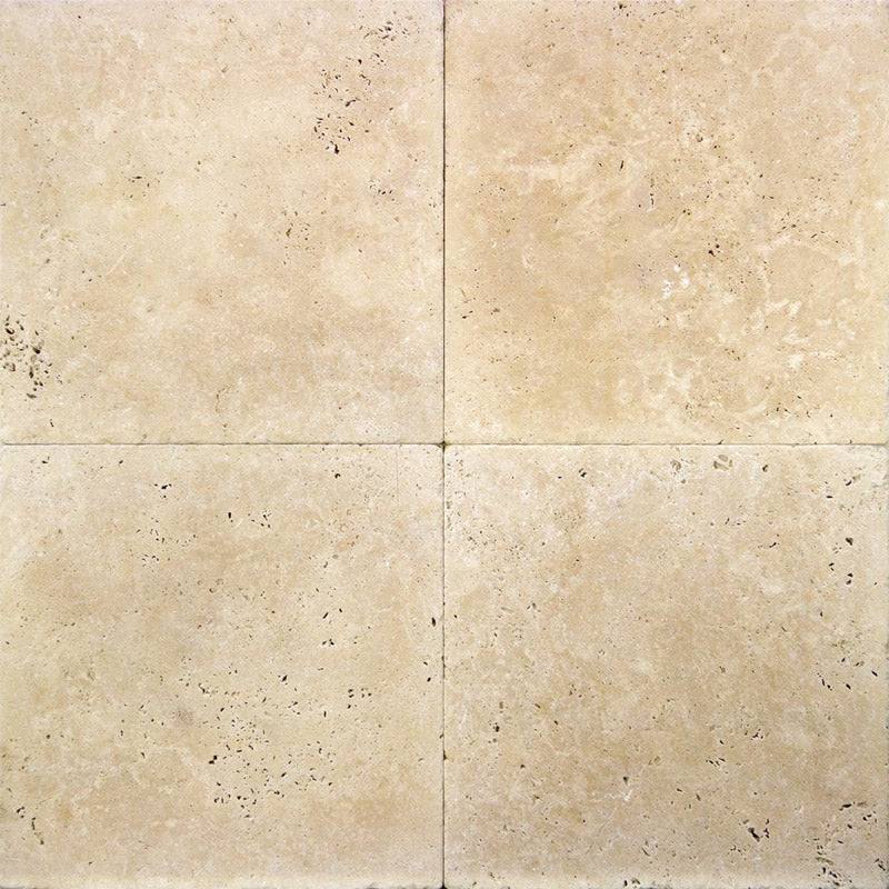 Ivory Travertine 18x18 Tumbled Tile - tilestate